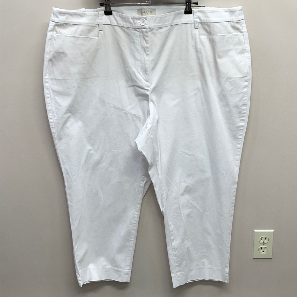 NWT Talbots Simply Flattering Collection Stretch Twill Crop Pants 24W